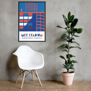 Metropolitan Stadium, Minneapolis, Minnesota, Minimalist Art, Poster Print