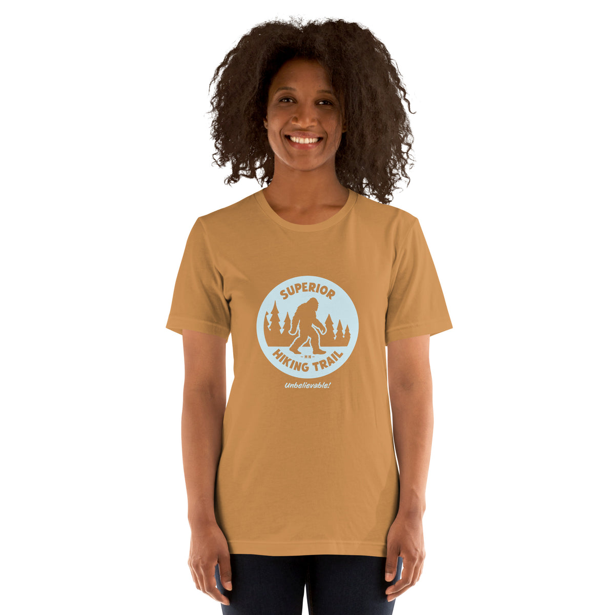 Bigfoot on the Superior Hiking Trail! Classy Unisex t-shirt