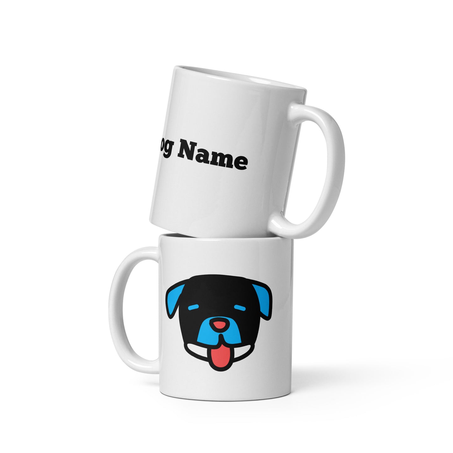 Pop-Art Pitbul, with Custom Name, Coffee Mug