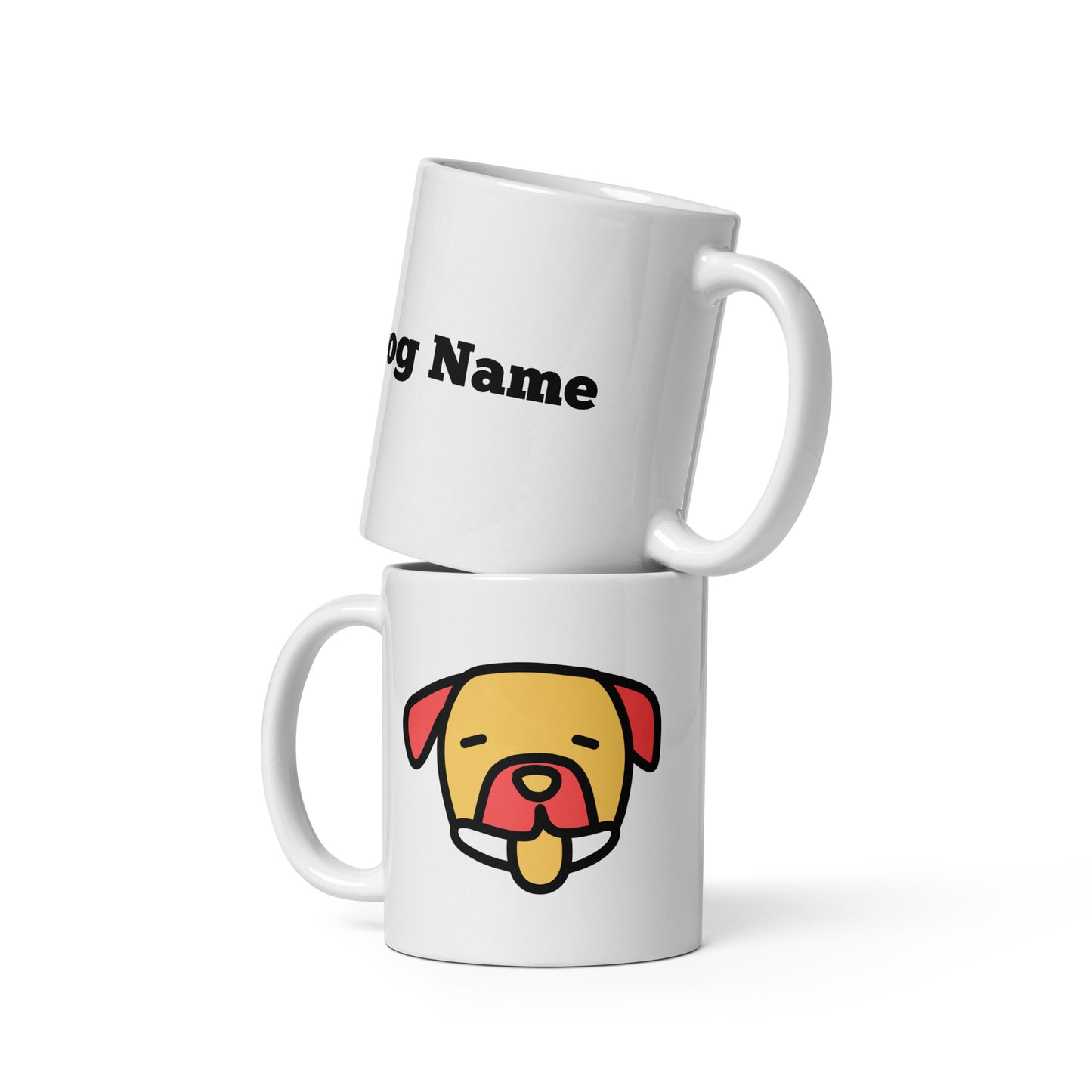 Pop-Art Pitbul, with Custom Name, Coffee Mug