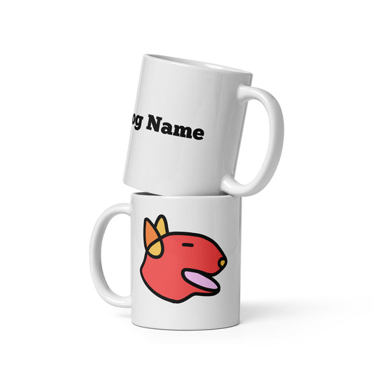 Pop-Art Bull Terrier, with Custom Name, Coffee Mug