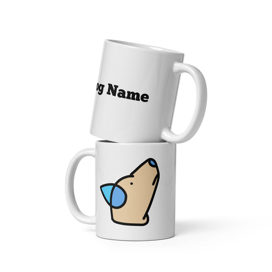 Pop-Art German Shep v2, with Custom Name, Coffee Mug