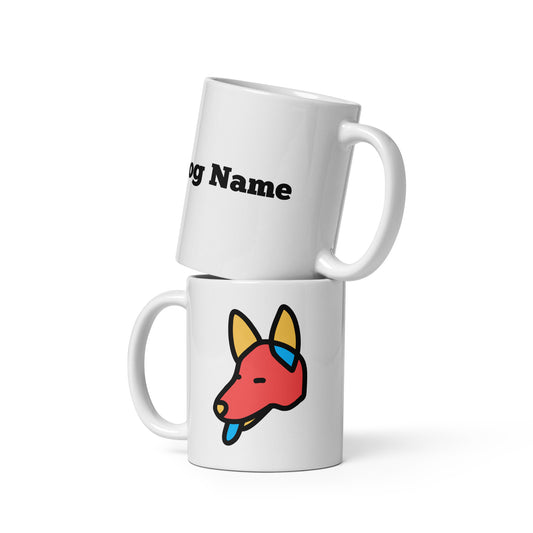 Pop-Art German Shep v1, with Custom Name, Coffee Mug