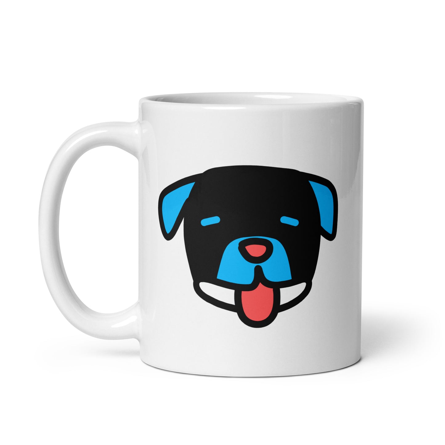 Pop-Art Pitbul, with Custom Name, Coffee Mug