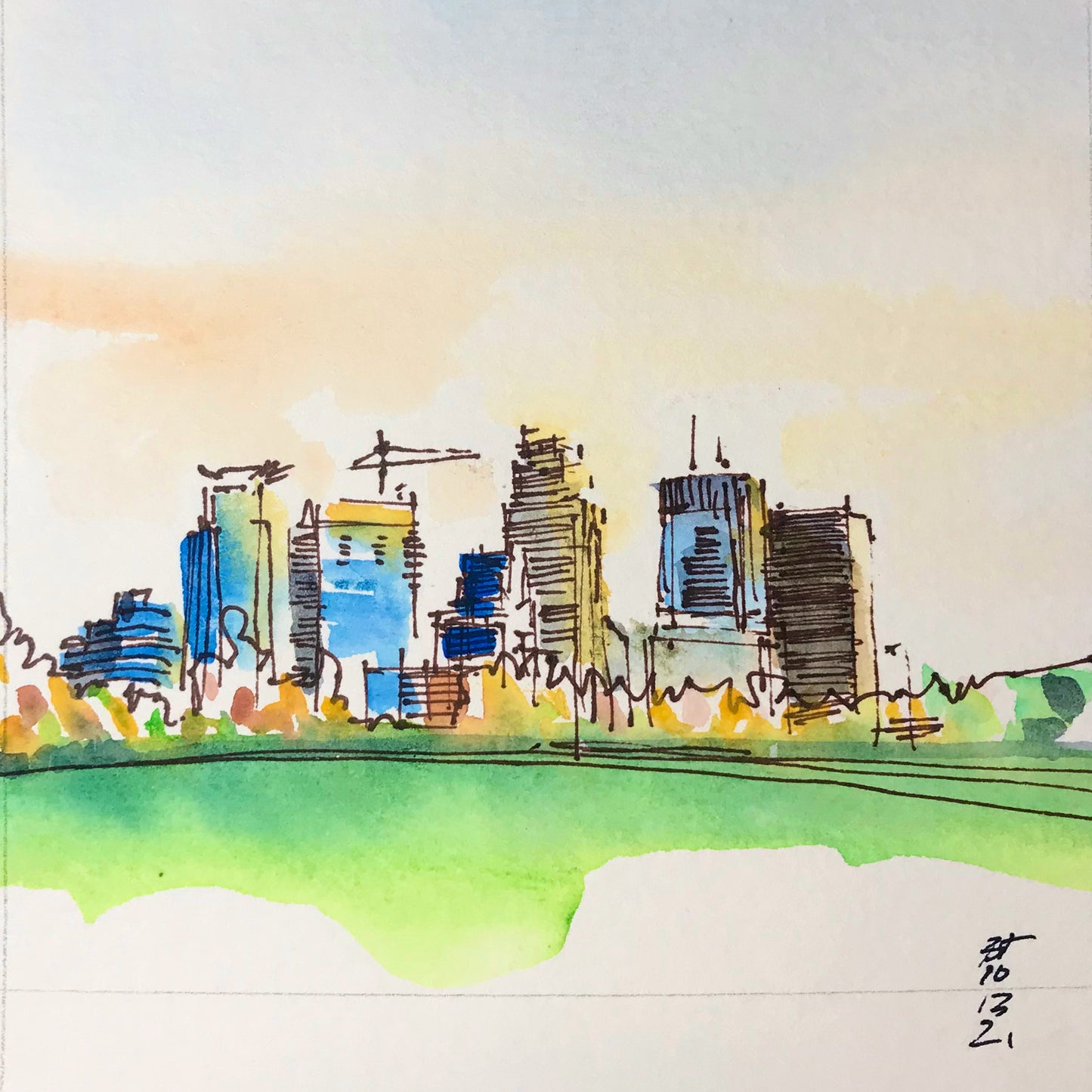 Minneapolis Skyline, 10.13.21