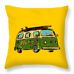 Vw Surf Bus - Throw Pillow